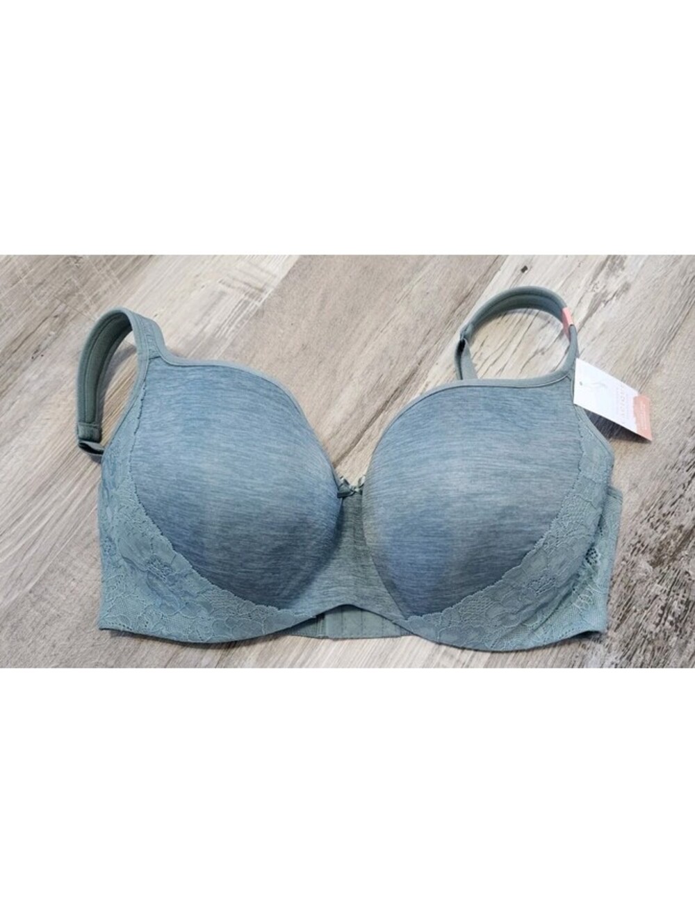 Cacique Bra 38F Lightly Lined Balconette NWT Modern Collection Blue
